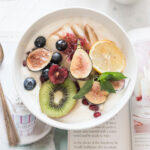 White ceramic plate with fruit